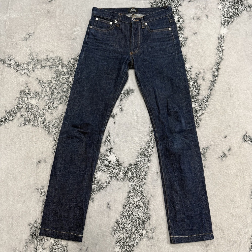 A.P.C. Standard Selvedge Jeans Womens 25 Dark Wash‎ Slim Straight Raw Hem Denim